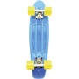 Skateboard dětský pennyboard modrý 60cm kovové osy žlutá kola