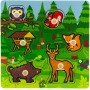 DŘEVO Baby vkládačka lesní zvířátka puzzle s úchyty *DŘEVĚNÉ HRAČKY*