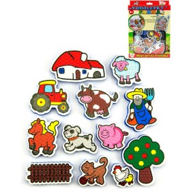 Baby vodolepky Moje první farma pěnová zvířátka sada 12ks v síťce