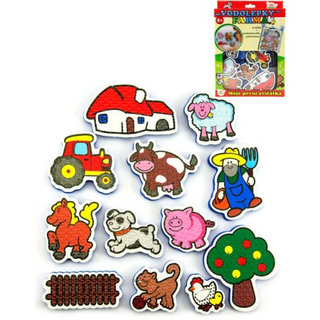 Baby vodolepky Moje první farma pěnová zvířátka sada 12ks v síťce