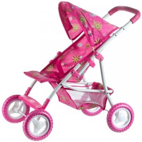 Kočárek sportovní se stříškou pro panenku miminko s úložným prostorem