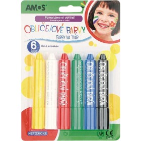 KARNEVAL Barvy obličejové set 6ks v tužce *KARNEVALOVÝ DOPLNĚK*