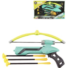 Set pistole plastová kuše s lukem 25cm + 3 soft šípy s přísavkou v krabici