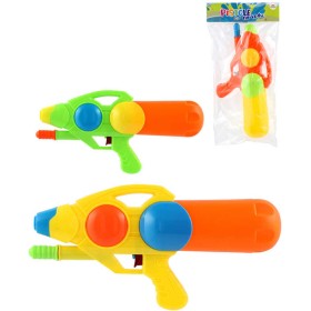 Pistole vodní 33cm se zásobníkem na vodu 3 barvy plast v sáčku