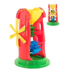 Mlýnek baby vodní barevný 28cm na písek v síťce plast
