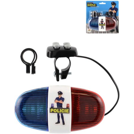 Světlo policejní 13x7cm doplněk na kolo na baterie Světlo Zvuk plast