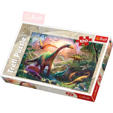 TREFL PUZZLE Svět dinosaurů 100 dílků 41x28cm skládačka 116277