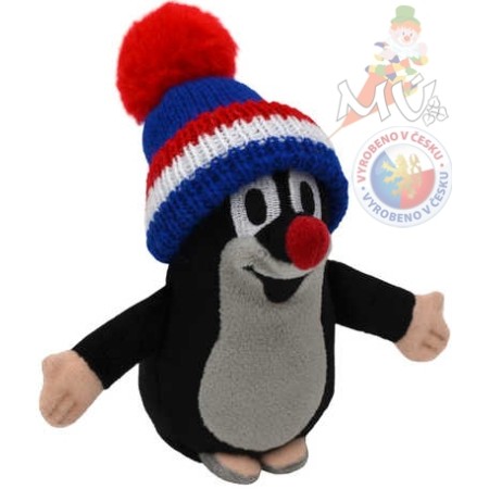 MORAVSKÁ ÚSTŘEDNA Krtek mini s čepicí 14 cm TRIKOLORA