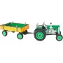 KOVAP Traktor Zetor retro model 1:25 plechový Zelený na klíček Kov 0395