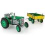 KOVAP Traktor Zetor retro model 1:25 plechový Zelený na klíček Kov 0395