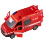 Auto hasiči 12cm dodávka plastová červená na setrvačník