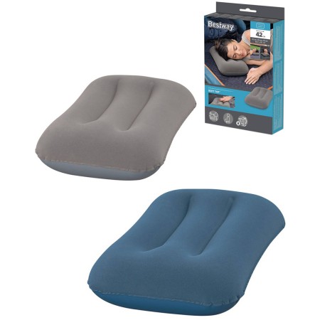 BESTWAY Polštářek nafukovací Flocked Air Camp 2 barvy 67121