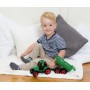 LENA Truckies traktor funkční s vlečkou 32cm set s panáčkem v krabici 1625