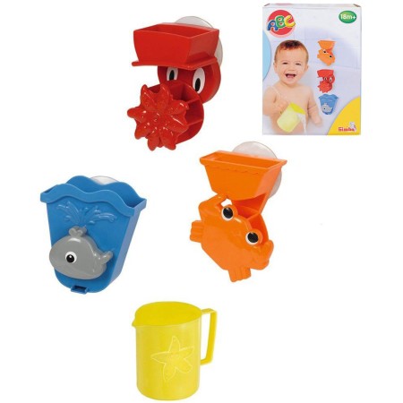 SIMBA Koupací baby sada do vany 3 zvířátka s přísavkou s hrníčkem do vody