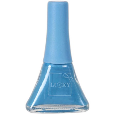 LUKKY Lak na nehty Lollipopz dětský Světle modrý slupovací 5,5ml na kartě