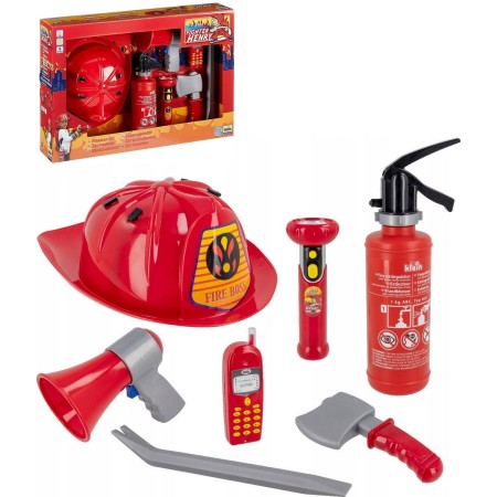 KLEIN Hasičský funkční set střední 7ks malý požárník na baterie Světlo Zvuk