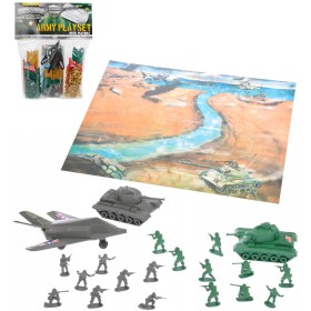 Vojenská army sada figurky vojáci 2 vojska s herním pozadím 2 barvy