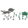Vojenská army sada figurky vojáci 2 vojska s herním pozadím 2 barvy