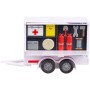 KIDS GLOBE Traffic auto VW Transporter ambulance set s přívěsem PB kov