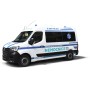 Auto sanitka Ostrava kovová ambulance volný chod v plastovém boxu