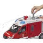 BRUDER 02680 Auto MB Sprinter hasičský vůz funkční model na baterie Světlo Zvuk