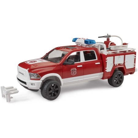 BRUDER 02544 Auto RAM 2500 hasiči funkční dělo na baterie Světlo Zvuk
