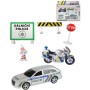 Dálniční policie ČR set 2 vozidla s dopravním značením na baterie Světlo Zvuk kov