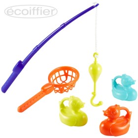 ECOIFFIER Baby hra dětský rybolov set 3 kachničky s rybářským prutem a podběrákem