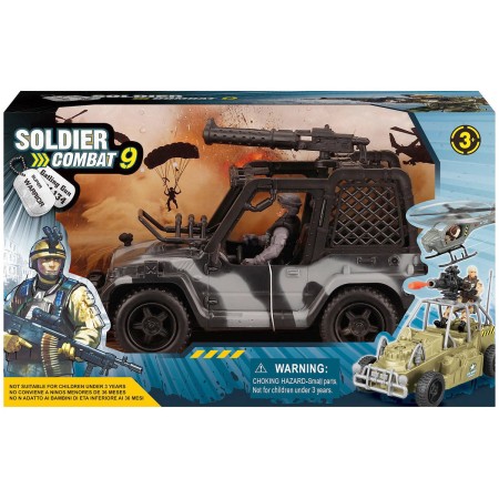 Vojenská army sada vozidlo + figurka vojáka plast v krabici