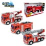 Auto City Collection hasičský vůz požární na setrvačník 3 druhy Světlo Zvuk plast