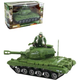 Tank obrněné vozidlo 26cm na setrvačník set s figurkou a doplňky plast