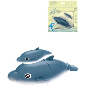 MAC TOYS Delfín 2ks do vany na magnet na baterie plave ve vodě