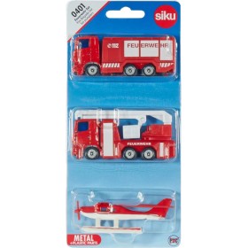 SIKU Hasičský set auto s cisternou a hydroplánem modely kovové 0401