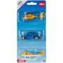 SIKU Auto bugina s helikoptérou a hydroplánem akční set modely kovové 0402