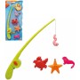SIMBA Chytání rybiček set magnetický prut 36cm + 3 zvířátka plast na kartě