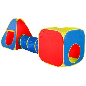 JOHN Dětské stany látkové set 3ks Pop-Up Teepee + Krychle + Prolézací tunel