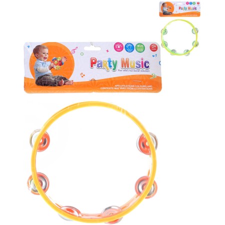 Tamburína 18cm plast/kov 2 barvy *HUDEBNÍ NÁSTROJE*