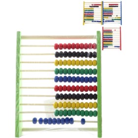 DŘEVO Počítadlo stojanové kuličkové 4 barvy* DŘEVĚNÉ HRAČKY*