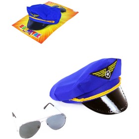 KARNEVAL Pilot sada čepice + brýle dospělý *KARNEVALOVÝ DOPLNĚK*