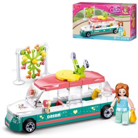 SLUBAN Girls Dream Auto limuzína 117 dílků + 1 figurka STAVEBNICE
