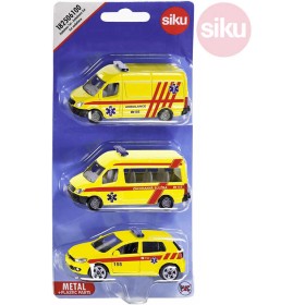 SIKU Auta žlutá Ambulance ČR set 3ks model kov blister 1825