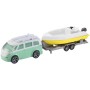Teamsterz auto karavan kovový set s přívěsem a motorovým člunem 4 barvy