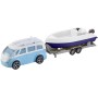Teamsterz auto karavan kovový set s přívěsem a motorovým člunem 4 barvy
