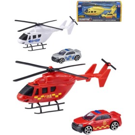 Teamsterz auto kovové herní set s vrtulníkem záchranné složky 3 druhy