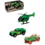 Teamsterz lov dinosaurů set 2 auta s vrtulníkem na baterie Světlo Zvuk plast