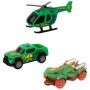 Teamsterz lov dinosaurů set 2 auta s vrtulníkem na baterie Světlo Zvuk plast