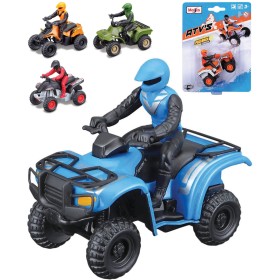 MAISTO Čtyřkolka model ATV´S 1:75 na zpětný nátah různé druhy na kartě kov
