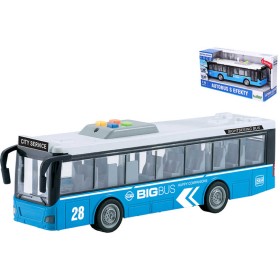 Autobus městský vyhlídkový 29cm na setrvačník Světlo Zvuk plast v krabici