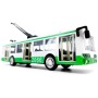 Trolejbus kovový s efekty 16cm na baterie zpětný chod Světlo Zvuk