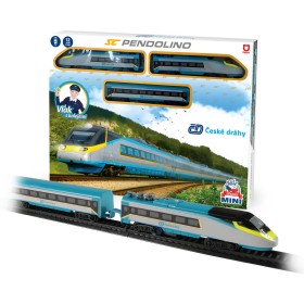 Vlak s kolejemi Mini Pendolino Naše železnice lokomotiva + 2 vagony na baterie